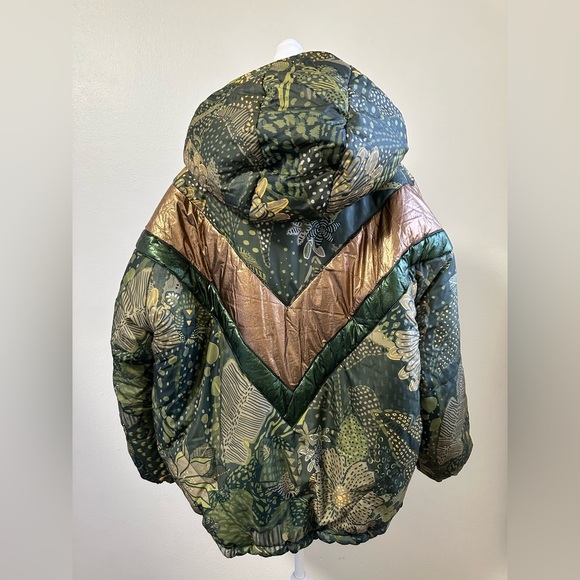 Farm Rio Cool Leopard Print Reversible Puffer Jacket Size XL - Picture 4 of 11